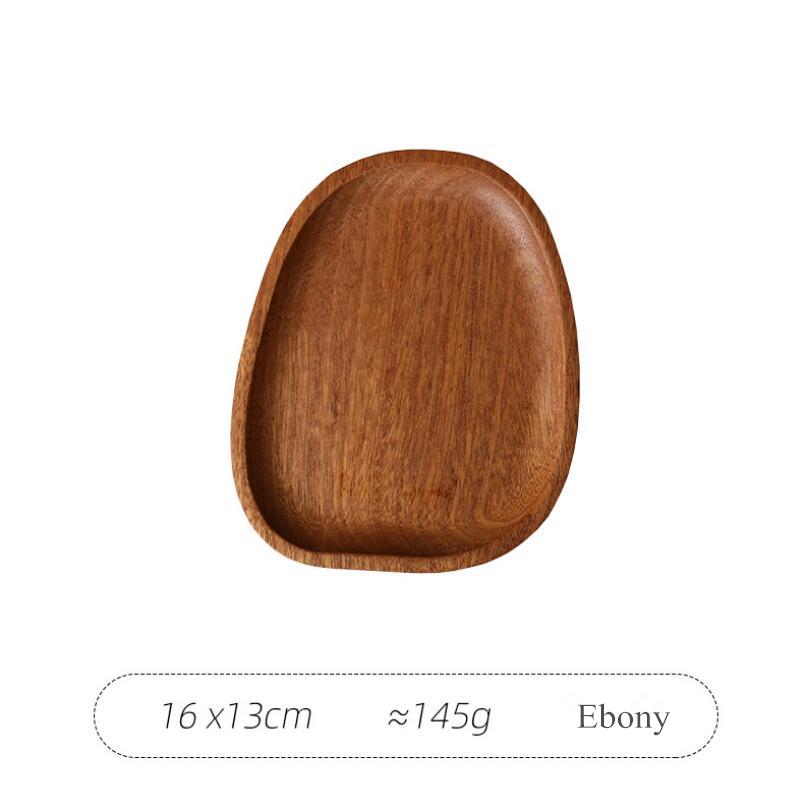 1 stück Ganze Holz Akazie Unregelmäßigen Oval Massivholz Platte Obst Gerichte Steak Pasta Tablett Dessert Teller Geschirr