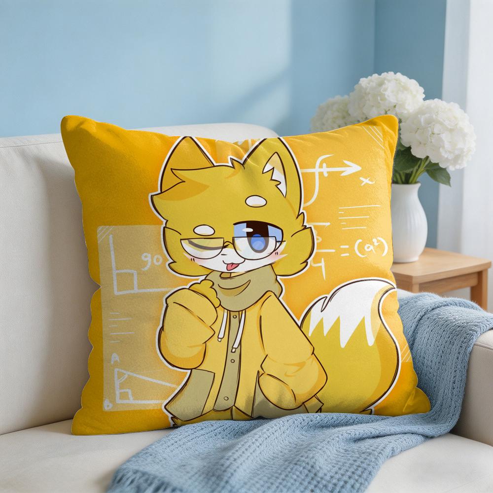 BBoykisser Silly Cat Cute Cushion Cover Square Pillow Bedroom Sofa Leisure Comfort Living Room Home Decoration X