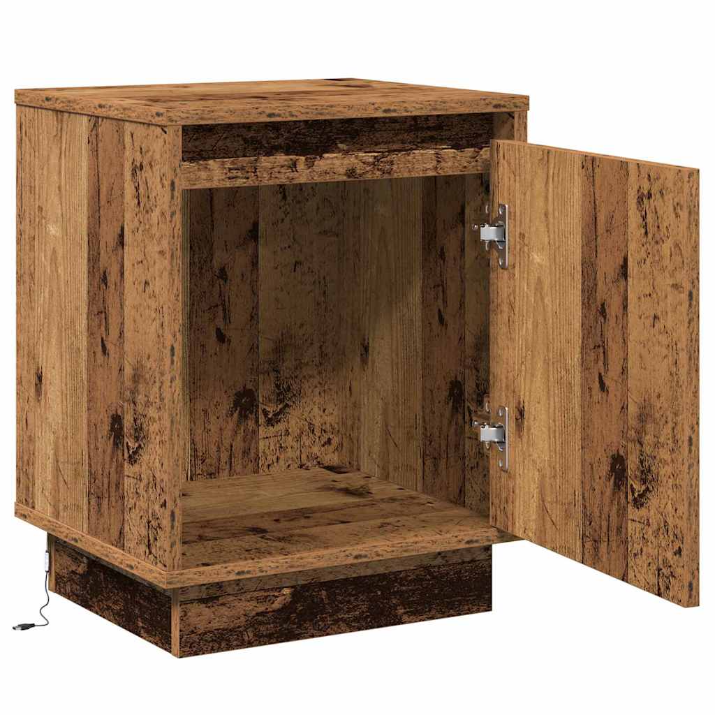 Nightstand 2 pcs Rustic Wood Look 39 x 34.5 x 50 cm Engineered Wood