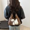 Korean Style Bow Puppy Crossbody Bag Large Capacity Shoulder Tote Handbag  Girls