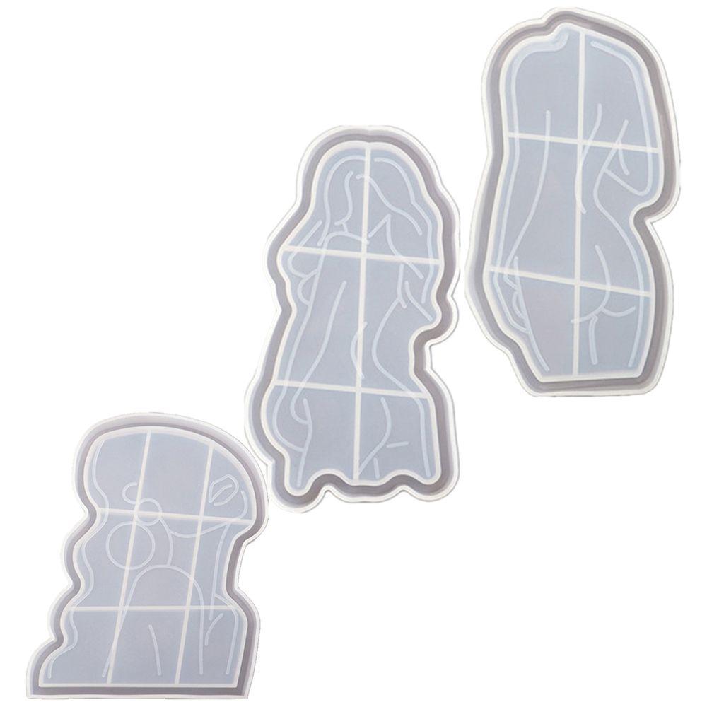 

Epoxy Jewelry Making Mould Pendant Agate Women Body Cup Coaster Mold Silicone Candle Holder mould