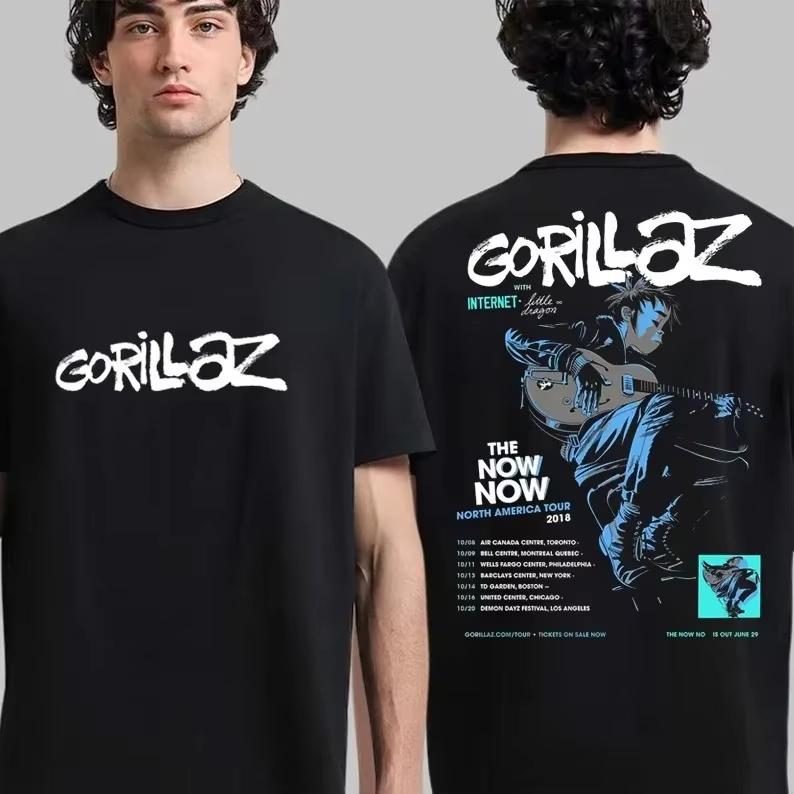 Gorillaz Unisex Print 2026 Summer Streetwear Alternative Electronic Band Unisex And Unisex Comfortable TShirt