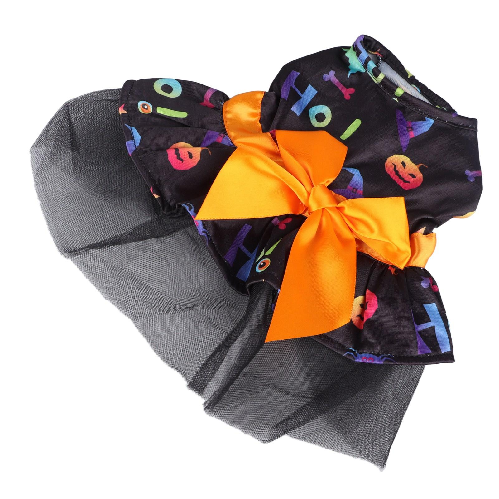 Собака Хэллоуин Костюм Милый Стильный Мягкий Удобный Моющийся Цветной Платье для Питомца на Вечеринку Хэллоуина Косплей Цветной