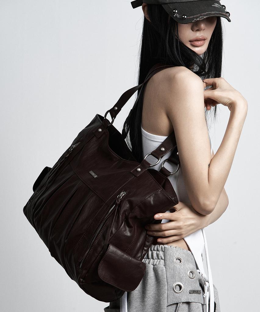 As You Are Symitri Big Shoulder Bag Burgundy