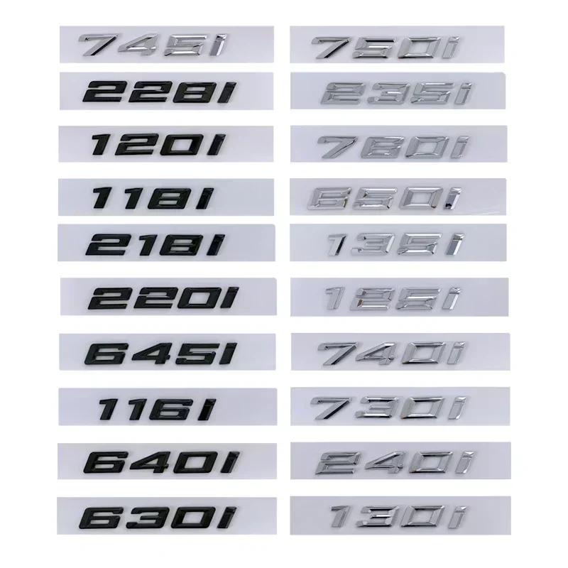 Chrome Glossy Black 3D For BMW Lettering 1 2 3 4 5 6 7 Series Car Body Rear Trunk Emblem Badge Sticker Emblem Accessories KGT4
