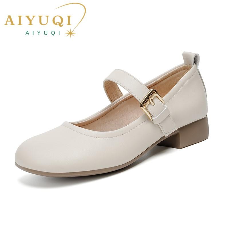 Fashion AIYUQI Women's Mary Jane Shoes Spring 2025 New Genuine Leather Girls Shoes Anti Slip Fashion Women's Shoes