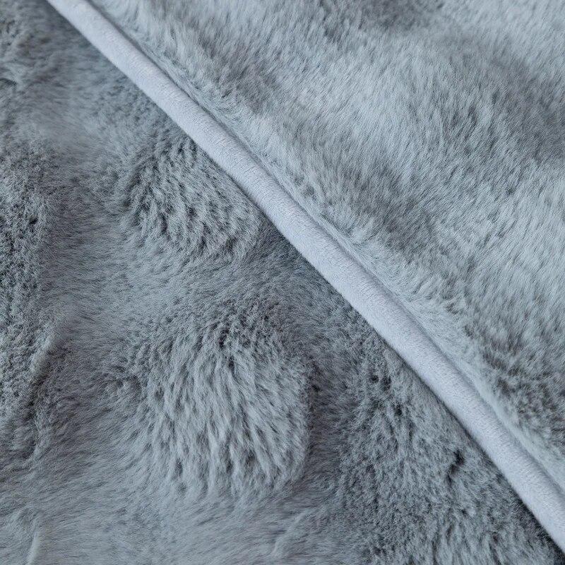 Thicken Rabbit Plush Sofa Cover Towel Solid Color Sofa Cushion Massage Anti Slip Multi-functional Suitable for Backrest Pillow