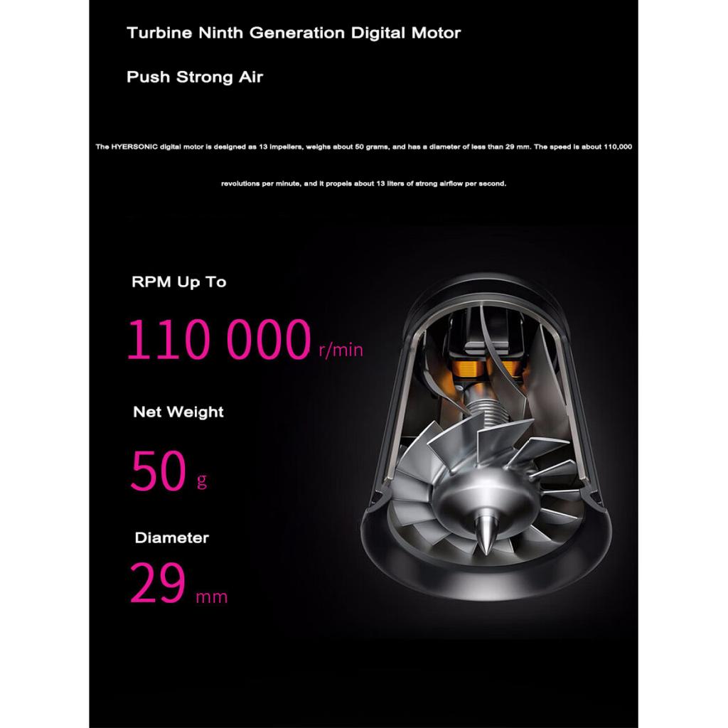 Leafless Hair Dryer Negative Lon Hair Care Professinal Quick Dry 220V Home Powerful Hairdryer Constant Anion Electric Blow Dryer