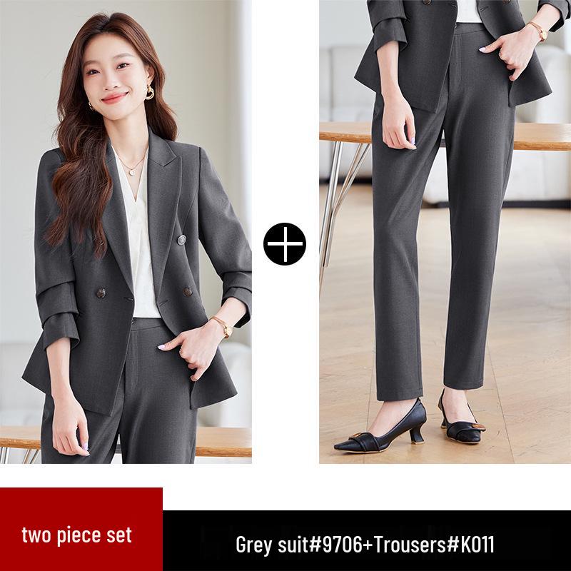 2024 Women's Professional Autumn Suit Set - Elegant, Thick Style for Formal Commuting & Hotel Reception