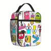 Cartoon-Printed Thermal Bag Designed for School Supplies. This Insulated Bag Is Not Meant for Food Contact