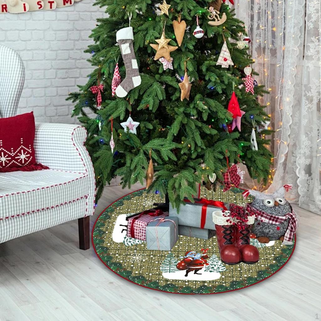 Christmas Tree Skirt 90 Cm Decoration Xmas Decor,Tree Base Mat,Xmas Mat for Indoor