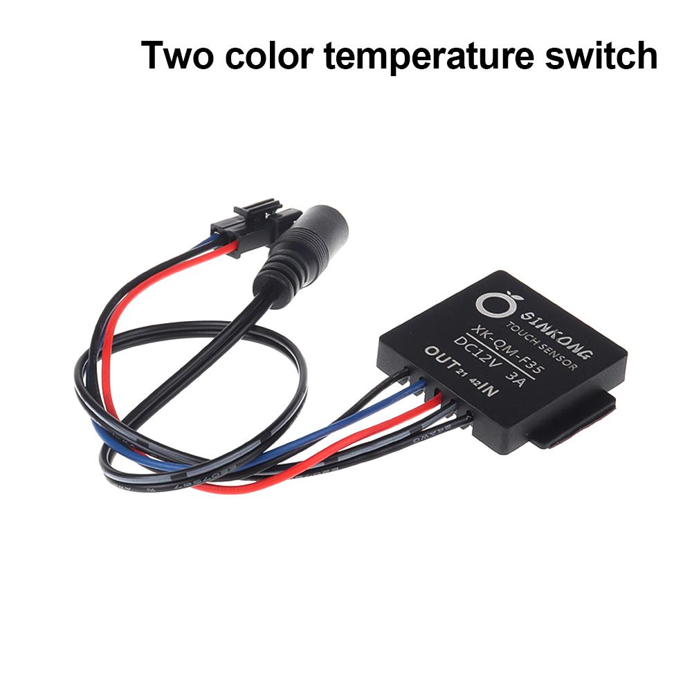 

LED Inductive Dimming Touch Switch DC12V 3A 36W Bathroom Mirror Touch Switch Cold Warm Bicolor Toggle Switch Sensor