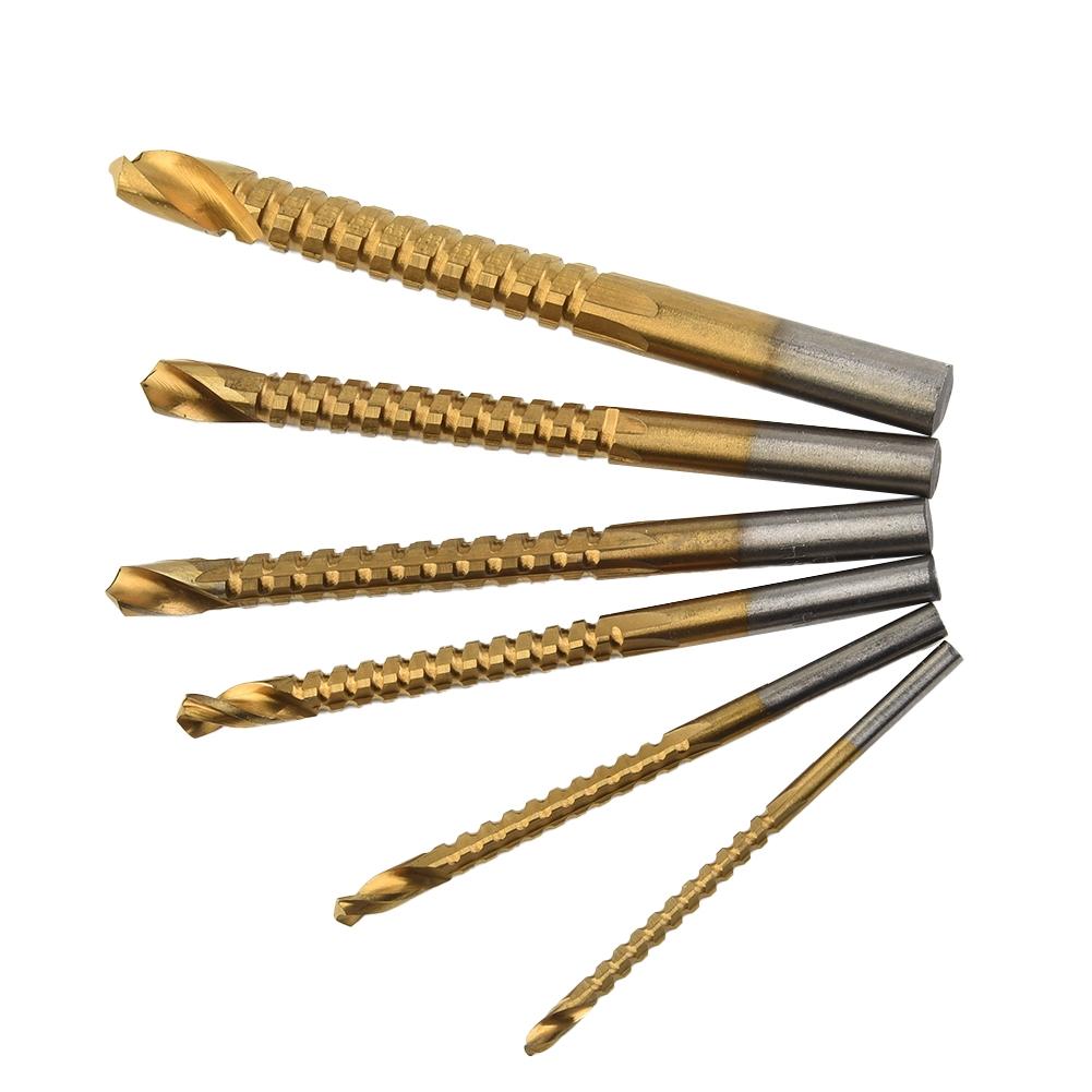Coated High Speed Lots Drill 3/4/5/6/6.5/8mm Hss Steel 6pcs Kit Titanium Bits