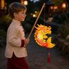 DIY Coloring Lantern Crafts Chinese Dragon Fish Kit, for Mid-Autumn Handheld Wooden Toy Festival, Handmade Assembly Kids Adults Holiday Decoration