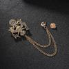 Men Tassel Chain Brooch Suit Decor for Party Stage Performance Anniversary