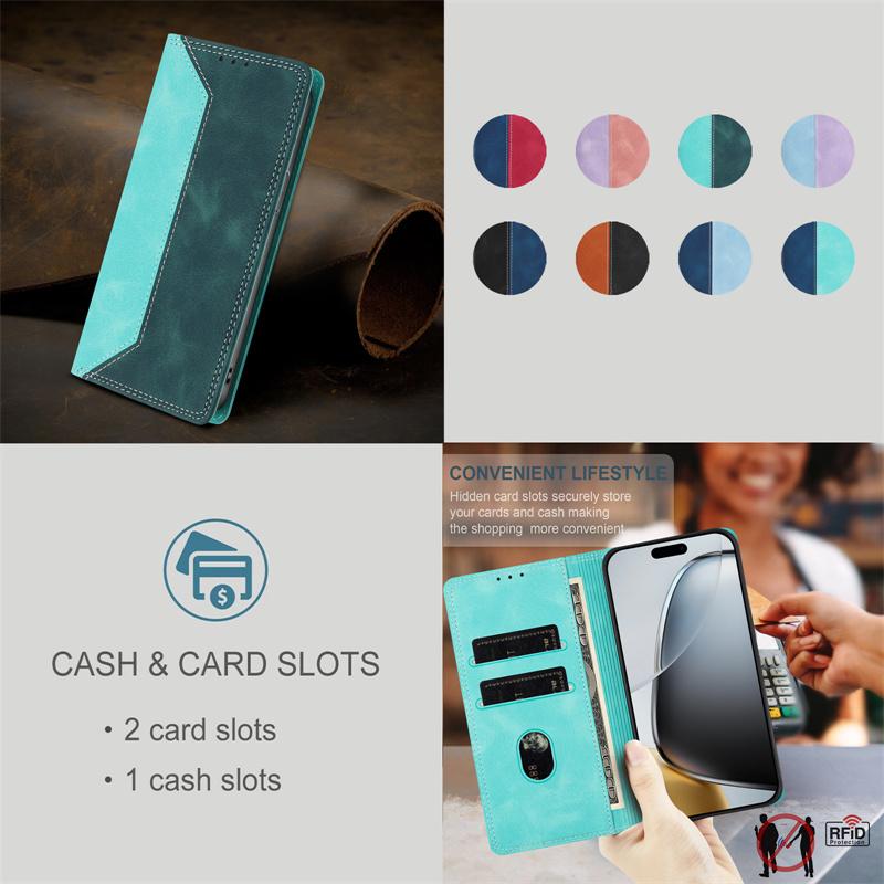 Fashion Magnetic Flip PU Leather Phone Case For Samsung Galaxy S26 Plus S25 Edge S24 FE S23 S22 S21 S20 Ultra S10 Wallet Card Holder Pocket Back Cover