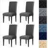 Set of 4 Elastic Chair Cover Dining Room Slipcovers Stretch Solid Removable Seat Protector Furniture Protector Office Home Decor
