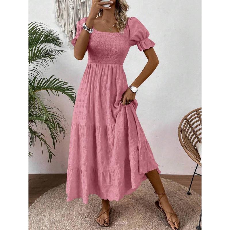 

Суцільна довга сукня з квадратним вирізом C89742 Extra Large