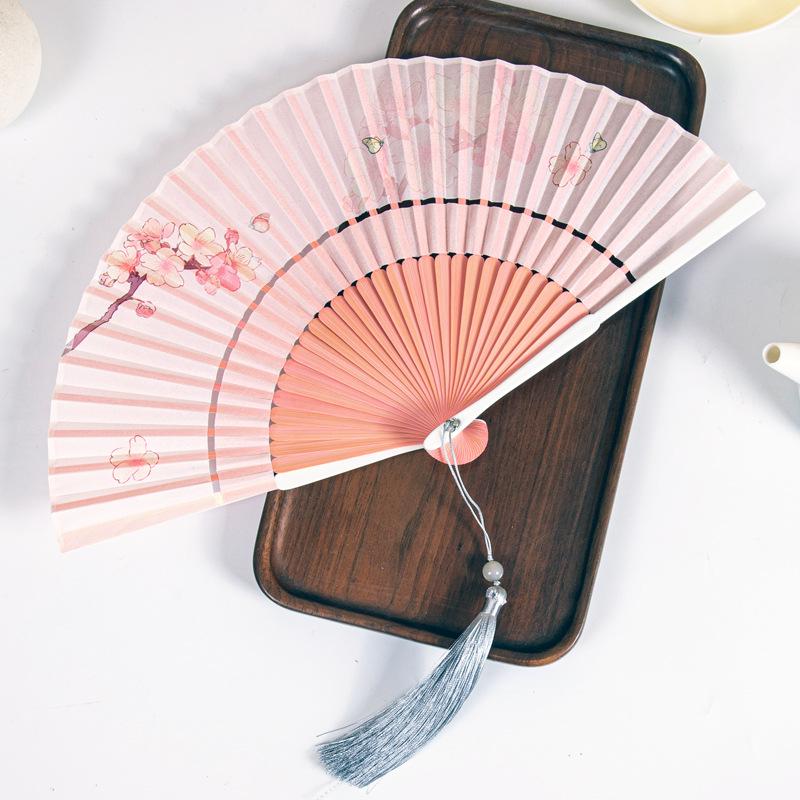 Gradient Cheongsam Style Hanfu Dance Folding Fan