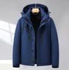 Detachable Hooded Fur Collar Cold Resistant Men's Winter Cotton Jacket Thickened Warm Lightweight Casual Loose Comfortable Cotton Clothes
