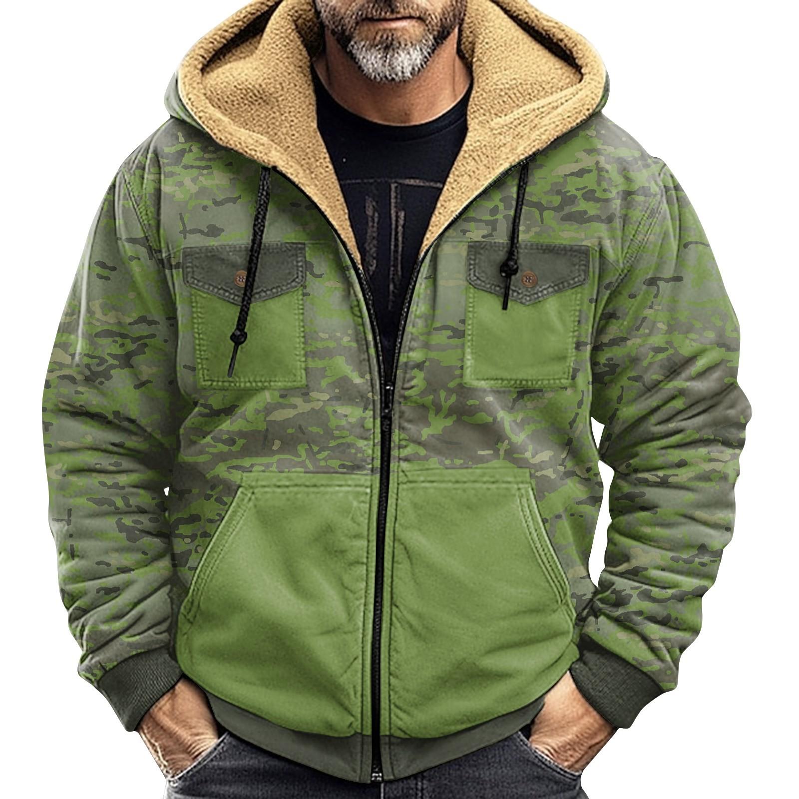 

Мужская зимняя куртка с камуфляжным принтом, мужская повседневная куртка с капюшоном на молнии XXXL