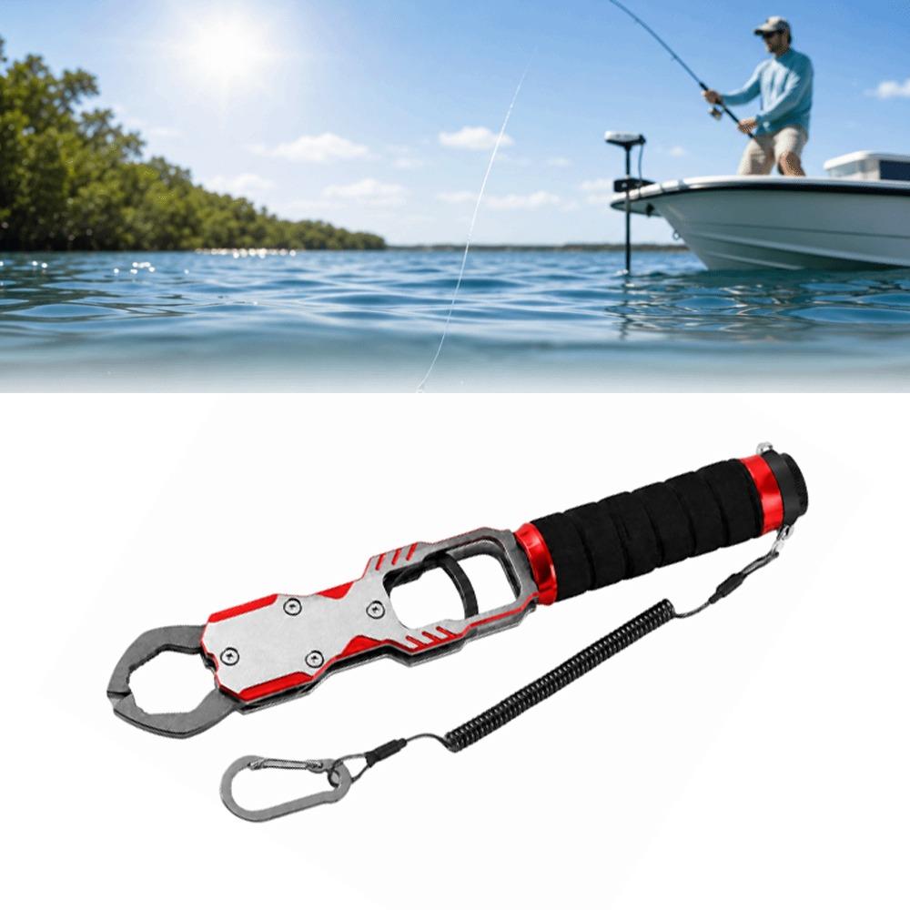 With 40lb Scale Fishing Grabber 360° Swivel Non-Slip Handle Fish Holder  Saltwater Fishing