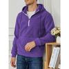 Men's Thickened Half Zip Hoodie, Stand Collar Long Sleeve Casual Sweatshirt for Autumn Winter