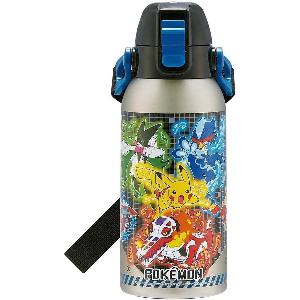 Skater water bottle children direct drinking 600ml Pokémon 25 boys insulated stainless steel lightweight type sports kids jug STCH6-A.