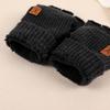 Warm Touch Screen Gloves for Winter Knitting, Cycling, Outdoor Activities, Finger Leakage, Flip Cover, Men's and Women's Thick and Plush Thick Gloves