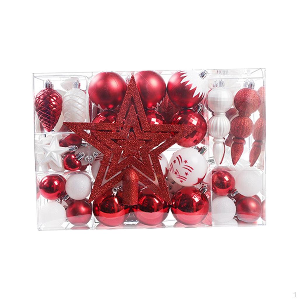 88pcs Christmas Decorative Balls, Tree Ball Ornaments, Shatterproof Craft Pendants,