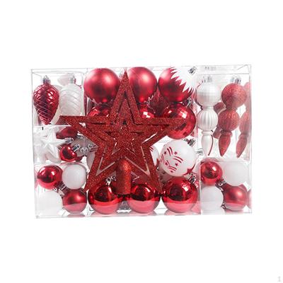 88 Stück Weihnachts-Dekorationskugeln, Baumkugel-Schmuck, Bruchsichere Bastel-Anhänger,