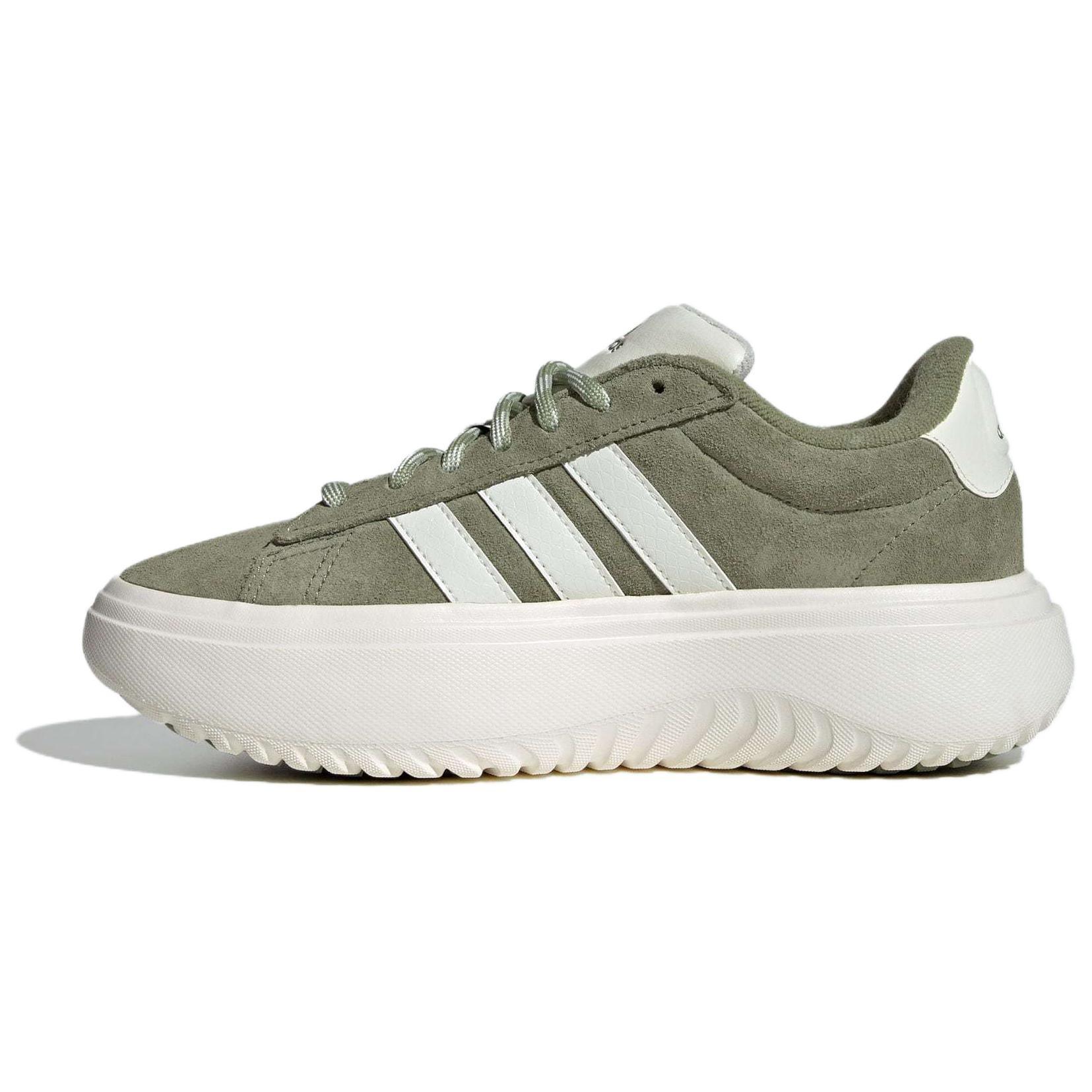 (WMNS) adidas Grand Court Platform  Tent Green Off White  Women s IH2431 EU 38⅔