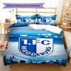 1. FC Magdeburg Pattern Bedding,Quilt Set Quilt Cover Pillowcase Home Birthday Gift (1 * duvet cover + 2 * pillowcase, without core)