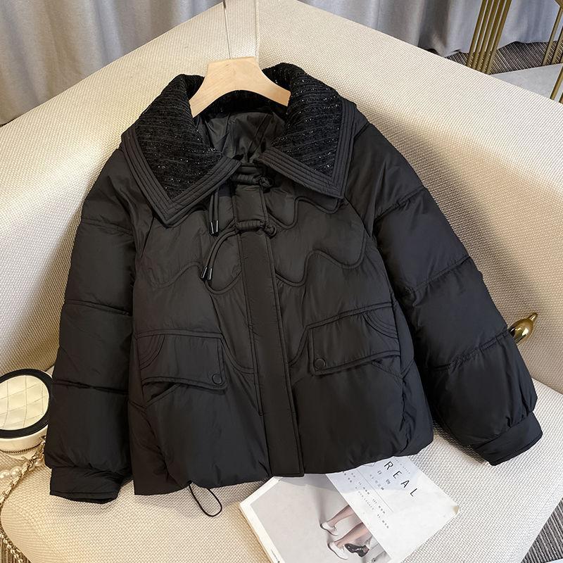 Autumn and Winter New Dongdaemun Foreign Style Small Fragrance Design Sense Niche Versatile Warm Cotton Jacket