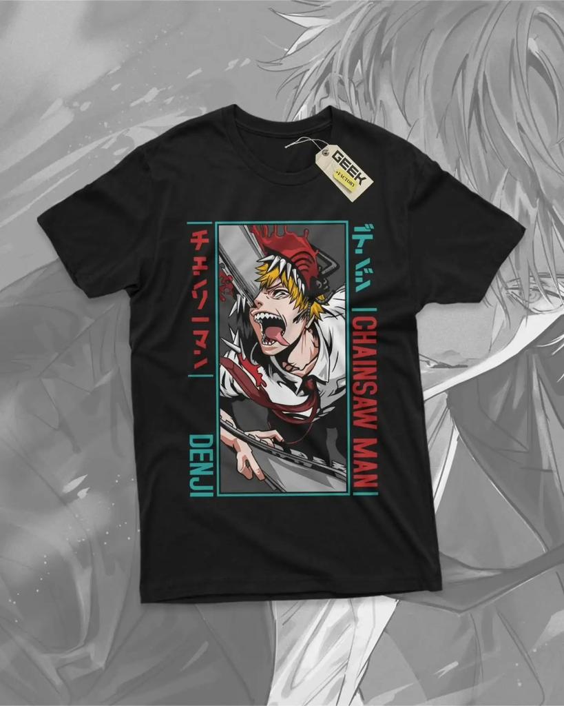 Harajuku Goth T Shirt Chainsaw Man Y2k Anime Oversized Streetwear Short Sleeve Tops Harajuku Goth T Shirt Women Clothing Unisex