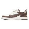 Puma Dribble Warm White Chestnut Brown Unisex Sneakers 400326-06