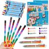 Buntes Zeichenstift-Set 6 in 1 Kugelschreiber Buntstifte Kunst Schreibwaren Schulbürobedarf Geburtstagsbelohnung Geschenk für Jungen Mädchen ZYF