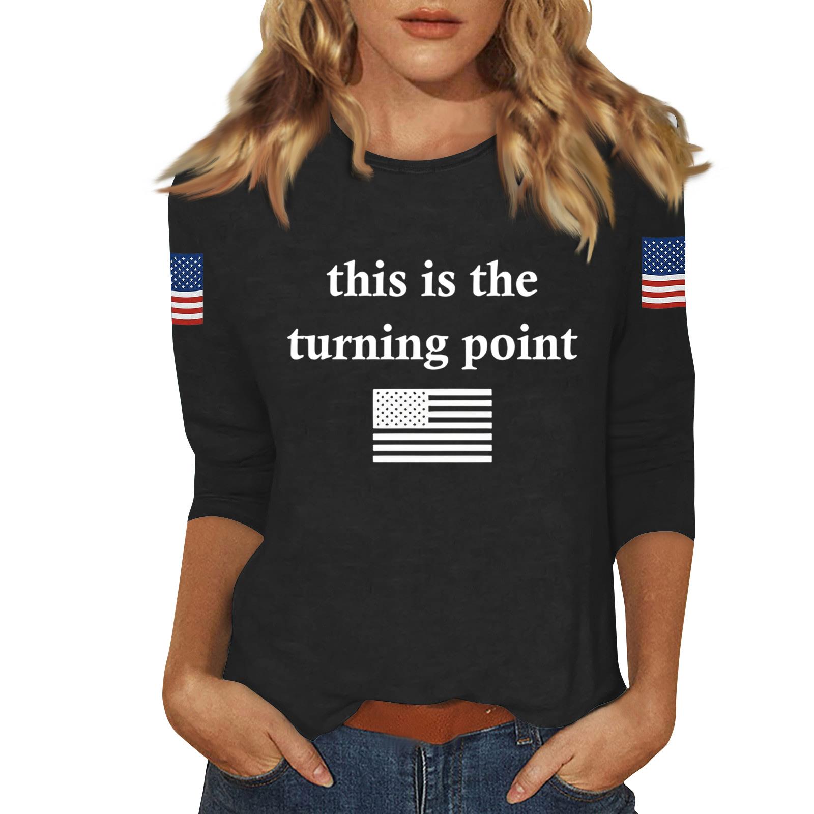 

Women s Casual Fashionable Sexy Comfortable Neck Three-Quarter Sleeve Top XXL