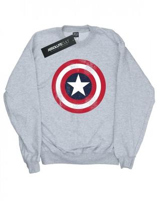 Boys Captain America Distressed Shield Sweatshirt