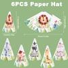 Jungle Animals Party Paper Hats Happy Birthday Party Decoration Kids Safari Animal Wild One Birthday Decor Supplies Baby Shower