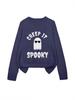 YZH-3 Round Neck Halloween Pullover Sweater with Long Sleeves - Autumn Printed Style