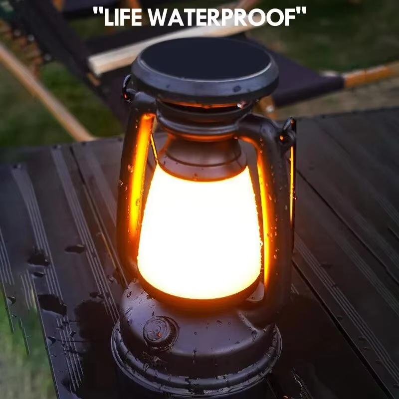 USB Rechargeable Camping Light Portable Camping Lanterns Hanging Tent Light 3000-5000K Stepless Dimming Outdoor Waterproof Torch