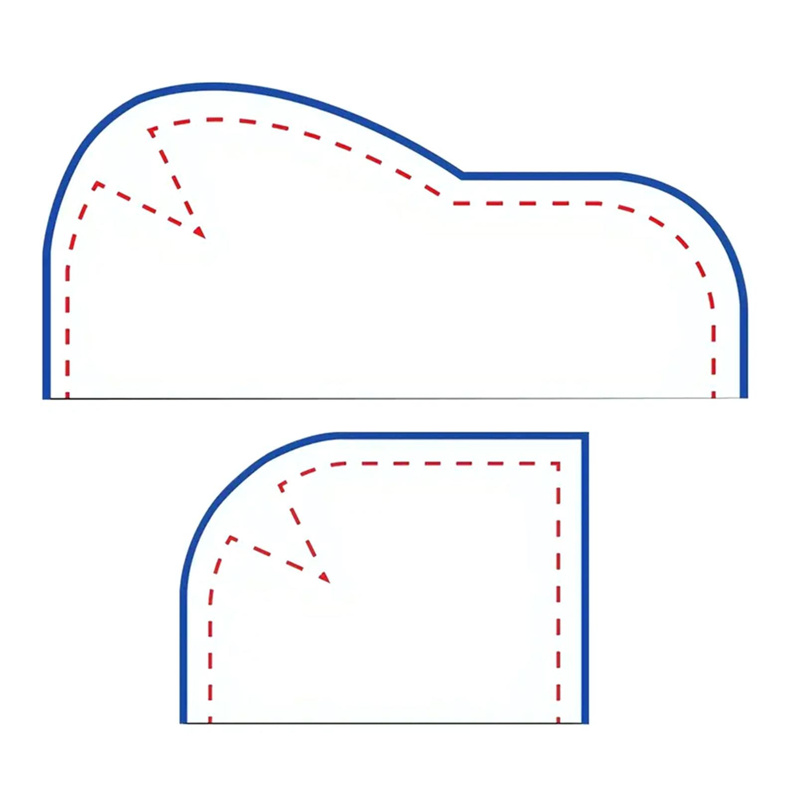 Pouch Cutting Template Handbag Pattern Sewing Template Sewing Accessories As Shown