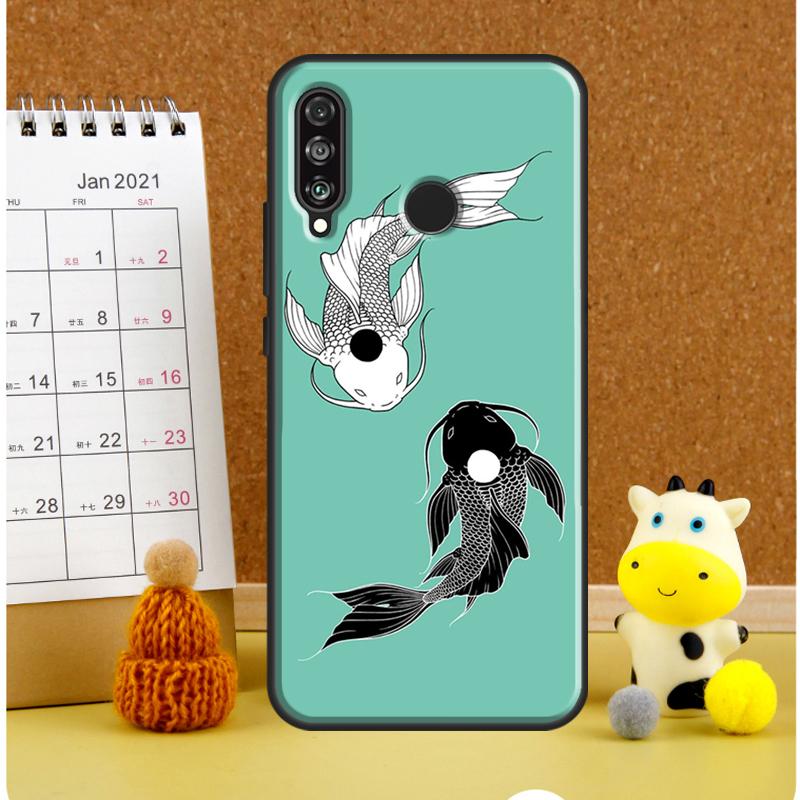 Koi Fish Yin Yang For Huawei Nova Y72 Y70 Y91 Y90 Y60 Y61 Y73 3i 7i 8i 11i 12i 9 10 SE P20 P30 P40 Lite Case