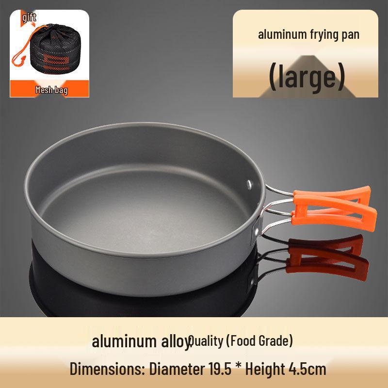 Portable Camping Cookware Set: Outdoor Pot, Cassette Stove, Hanging Pot, Picnic Tableware, and Cooking Utensils.