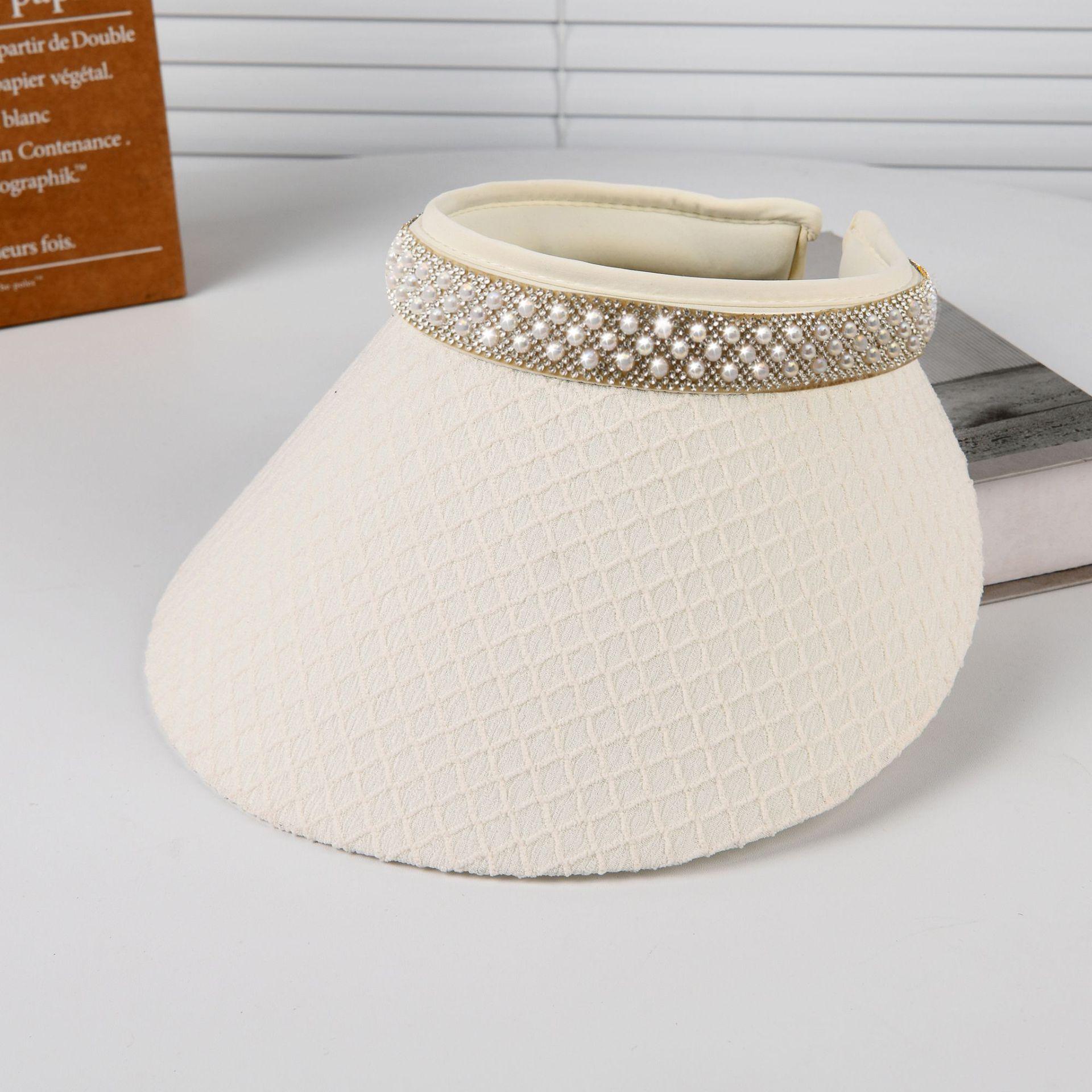 

Summer sunshade sunscreen empty top large brim sun hat women One size fits all