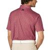 FootJoy Men's Hibiscus Flower Print Short Sleeve Button-Down Golf Shirt, Size L (FJ-S25-S14, 34557-L)
