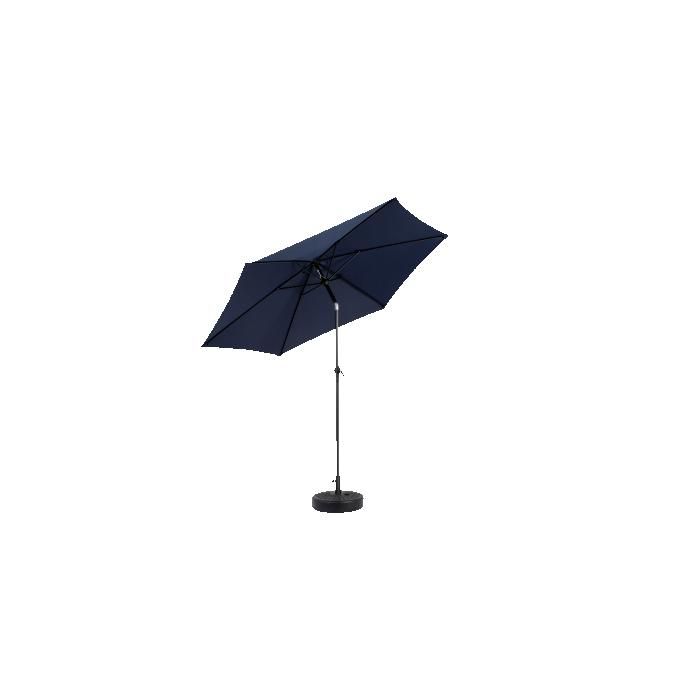 Parasol Extérieur Rectangulaire Double Face De 2,7 M Avec Manivelle (bleu Marine) (sans Pied)