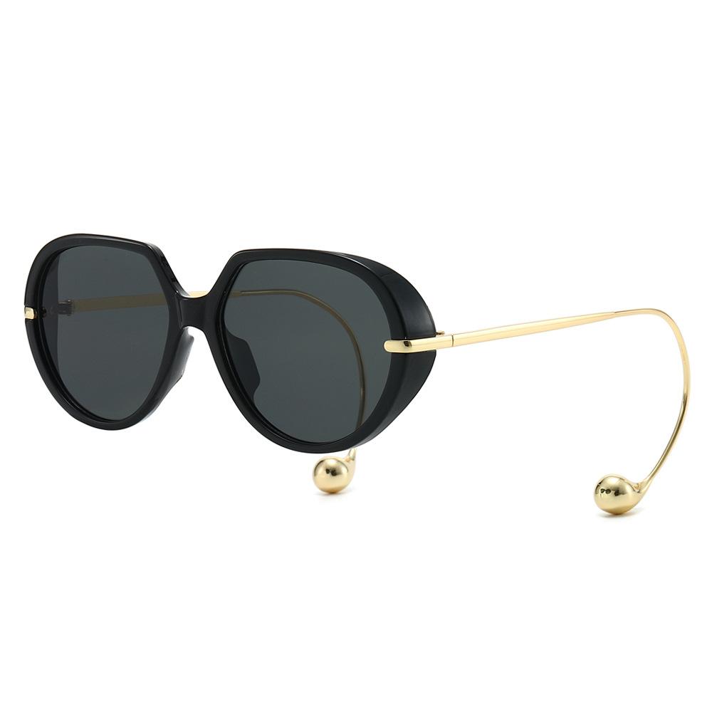New Stylish Oversized Earrings-Inspired Sunglasses, Trendy Influencer Style, Versatile Unisex Fashion Shades черный серый