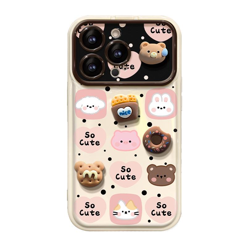 Dessert Bär Puppe Anhänger Anwendbar auf Apple 15 Handyhülle IPhone 13 Pro Klappspiegel XSmax Niedlich